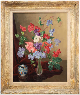 Joannes Baptist Nicolaas van Gent, ‘Floral Still Life with Chinese Vase’, ca. 1960