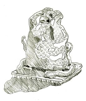 Kara Chin, ‘Work in progress sketch of Objectophile Alien Tourists in love with the Column (Shocked)’, ca. 2018