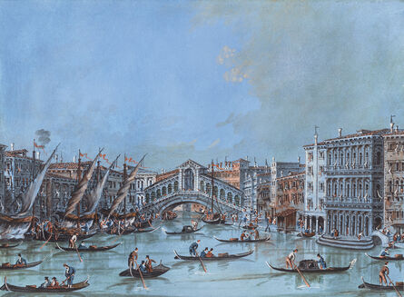 Giacomo Guardi, ‘View of the Ponte di Rialto’, Late 18th Century