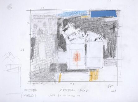 Quintana Martelo, ‘Cardboard boxes. Sketch’, 2021