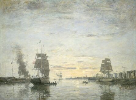 Eugène Boudin, ‘Entrance to the Harbor, Le Havre’, 1883