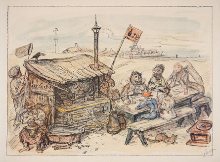 Alfred Kubin, ‘Breakfast on the Beach’, 1922
