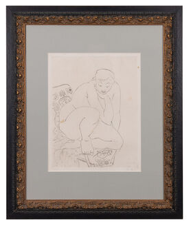 Pan Yuliang, ‘Seated Nude on Tapestry’, 1940