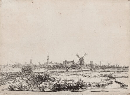 Rembrandt van Rijn, ‘View of Amsterdam from the Kadijk’, c. 1641