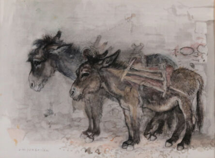 Ludwig Heinrich Jungnickel, ‘Two Donkeys to the Left’, First half of the 20th century