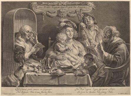 Schelte Adams Bolswert after Jacob Jordaens, ‘The Family Concert (As the old sing, so the young twitter)’
