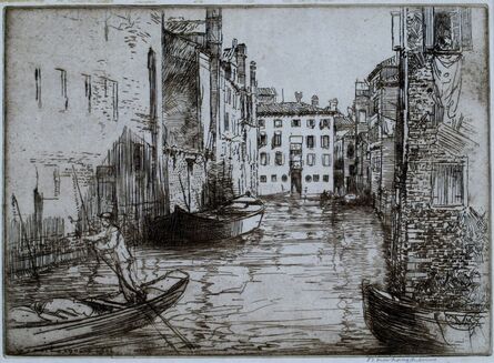 Donald Shaw MacLaughlan, ‘Canal Life, Venice’, 1926