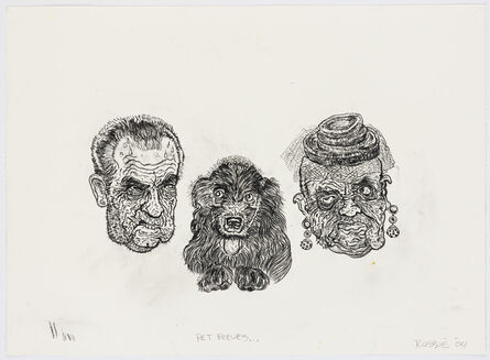 Robbie Conal, ‘Pet Peeves: Nixon, Checkers, J. Edgar Hoover’, 2004