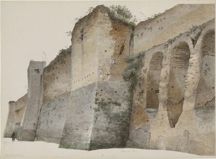 Josephus Augustus Knip, ‘The Aurelian Wall in Rome’, 1809-1812