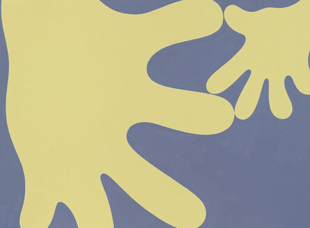 Carl Ostendarp, ‘Yellow Hands on Blue / Mains jaunes sur bleu’, 2000