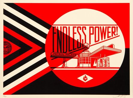 Shepard Fairey, ‘Endless Power Petrol Palace (Red)’, 2019