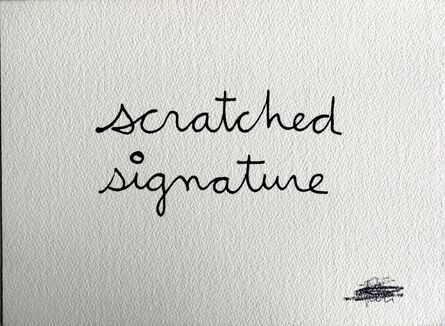 Ben Vautier, ‘Scratched signature’, 1975