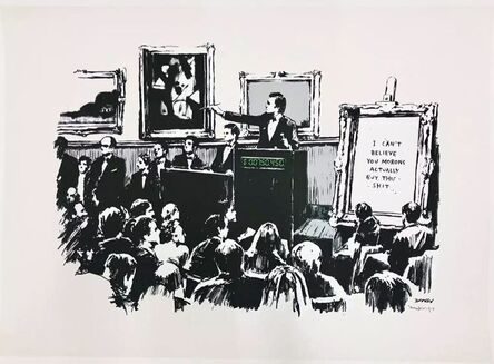 Banksy, ‘Morons (White) Unsigned’, 2007