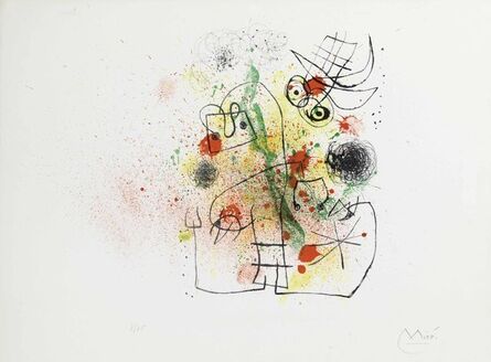 Joan Miró, ‘Femme et Oiseau dans la Tourmente’, 1967