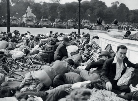 AFP, ‘On August 26th, 1944, Parisians take cover from sporadic shooting during General Charles de Gaulle’s parade on the Place de la Concorde to celebrate the Liberation of Paris.’, 1944