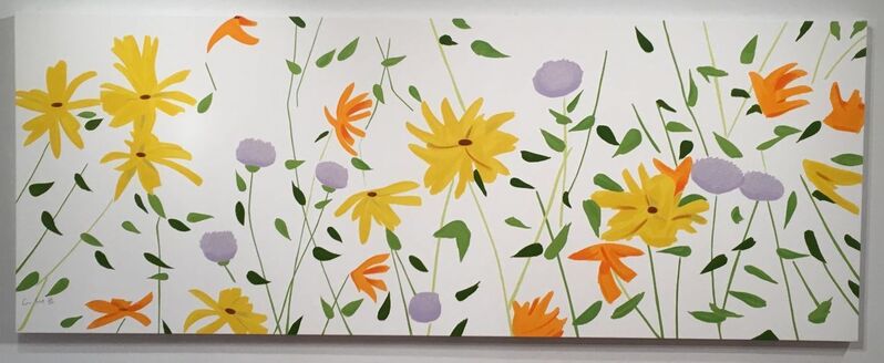 Alex Katz, ‘Summer flowers’, 2018, Mixed Media, Enamel-Based silkscreen ink in colors printed on gessoed canvas stretched to artist's specification, Dranoff Fine Art