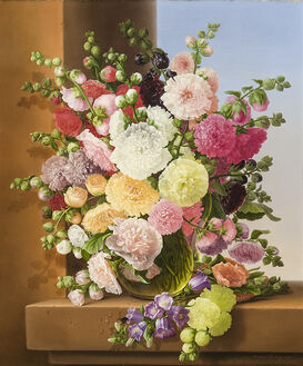 Adelheid Dietrich, ‘An Arrangement of Double Hollyhocks’, 1878