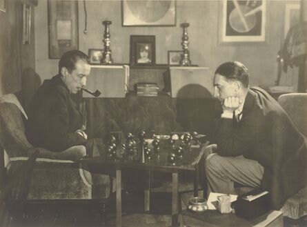 Man Ray, ‘[Marcel Duchamp and Raoul de Roussy de Sales Playing Chess]’, 1925