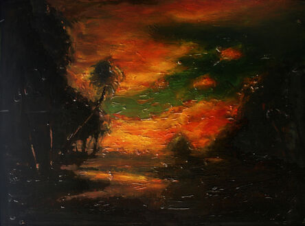 David Bierk, ‘Landscape at Sunset, after William Keith’, 1993