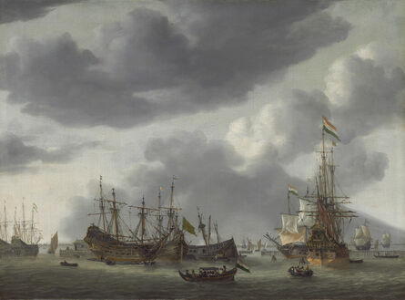 Reinier Nooms, called Zeeman, ‘Amsterdam Harbor Scene’, ca. 1658