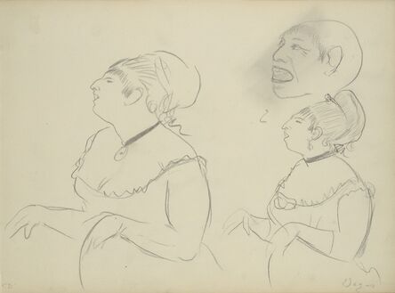 Edgar Degas, ‘Sketches of Caf‚ Singers’, 1877
