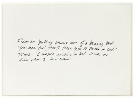 Richard Prince, ‘The Greeting Card Jokes #1: The Fireman’, 2011