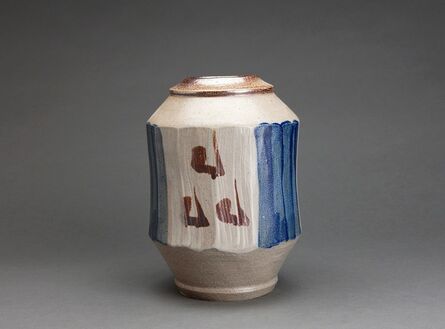 Shinsaku Hamada, ‘Faceted vase, salt glaze with hake decoration’, N/A