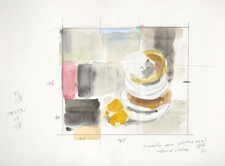 Quintana Martelo, ‘Material plates. sketch’, 2021