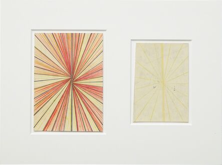 Mark Grotjahn, ‘Untitled (CR.CY and Cream Butterfly Blonde Butterfly Drawing in Two Parts)’, 2009