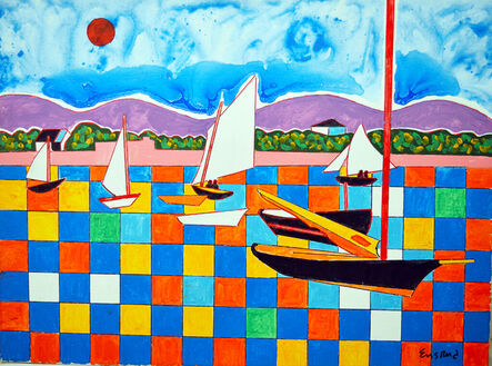 Wayne Ensrud, ‘Sailing Regatta Along the French Riviera’, 2021
