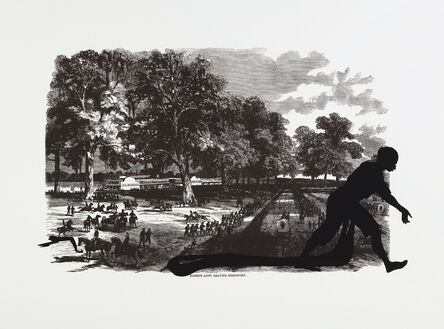 Kara Walker, ‘Banks's Army Leaving Simmsport, from Harper's Pictorial History of the Civil War (Annotated)’, 2005