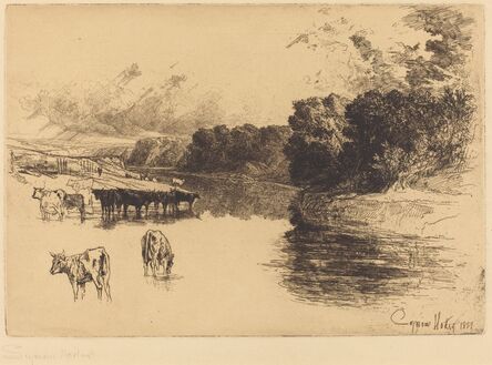 Francis Seymour Haden, ‘A Lancashire River’, 1881