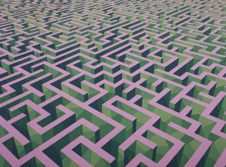 Xu Qu, ‘Maze Green & Pink Purple’, 2016
