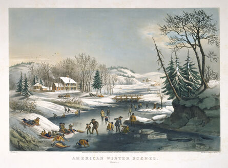 Frances Flora Bond Palmer and Nathaniel Currier (publisher), ‘American Winter Scenes: Morning’, published 1854
