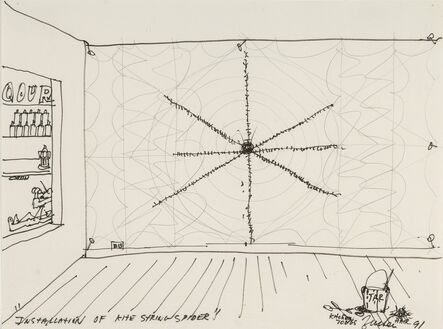 Joe Zucker, ‘Installation of Kite String Spider’, 1991