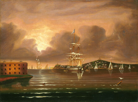 Thomas Chambers, ‘Threatening Sky, Bay of New York’, mid 19th century