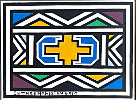 Esther Mahlangu, ‘Untitled Ndebele abstract painting’,  2017