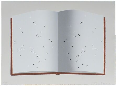 Ed Ruscha, ‘Open Book with Worm Holes’, 2012
