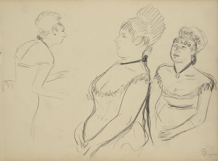 Edgar Degas, ‘Three Sketches’, 1877