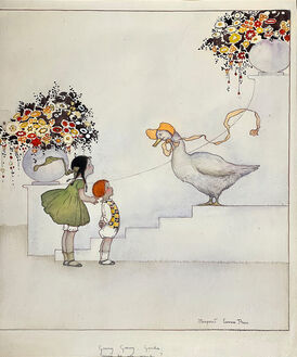 Margaret Evans Price, ‘Children's Book Illustrator - Mother Goose, Children and Flowers ’, 1920