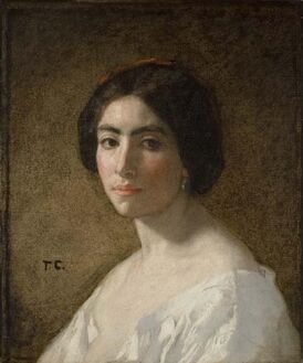 Thomas Couture, ‘Head of a Woman’, 19th century