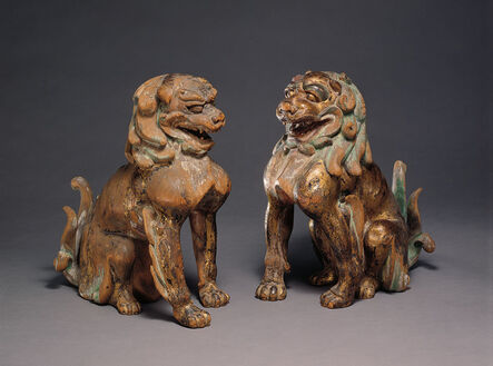 ‘Two Lion-Dogs (Komainu)’, 13th century