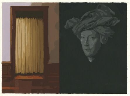Sean Cain, ‘Museum Doorway with Van Eyck Portrait’, 2017