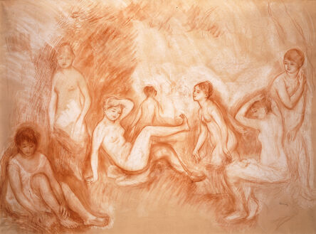 Pierre-Auguste Renoir, ‘The Bathing Spot, Study for the “Great Bathers"’, c. 1886–87