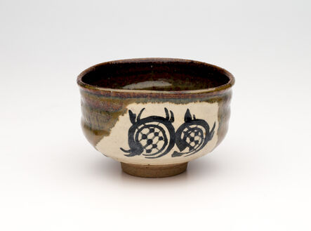Miraku Kamei XV, ‘Tea bowl (chawan), oribe and yellow glazes, Takatori style’, ca. 2019