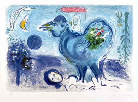 Marc Chagall, ‘Paysage au Coq (Landscape and Rooster) ’, 1958