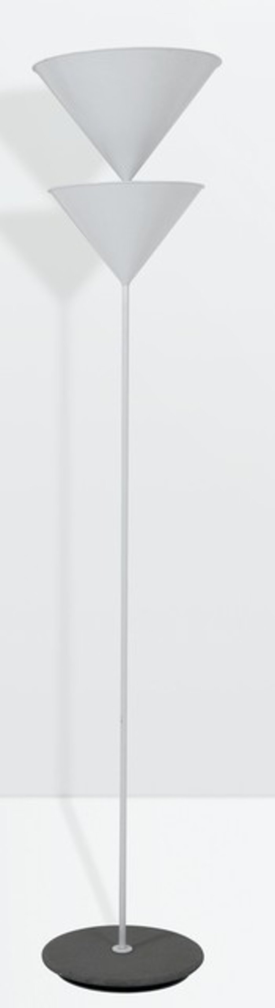 a Pascal floor lamp with a lacquered aluminum structure
