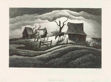 Thomas Hart Benton, ‘RAINY DAY (FATH 23)’, 1938