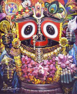 Subrata Gangopadhyay, ‘Jagannath, Acrylic on Canvas, Red, Green, Blue colours by Contemporary Artist "In Stock"’, 2016