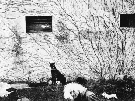 Mario Giacomelli, ‘Autoritratto con cane nero, from the series "Luigi, ti racconto il cane nero"’, 1996